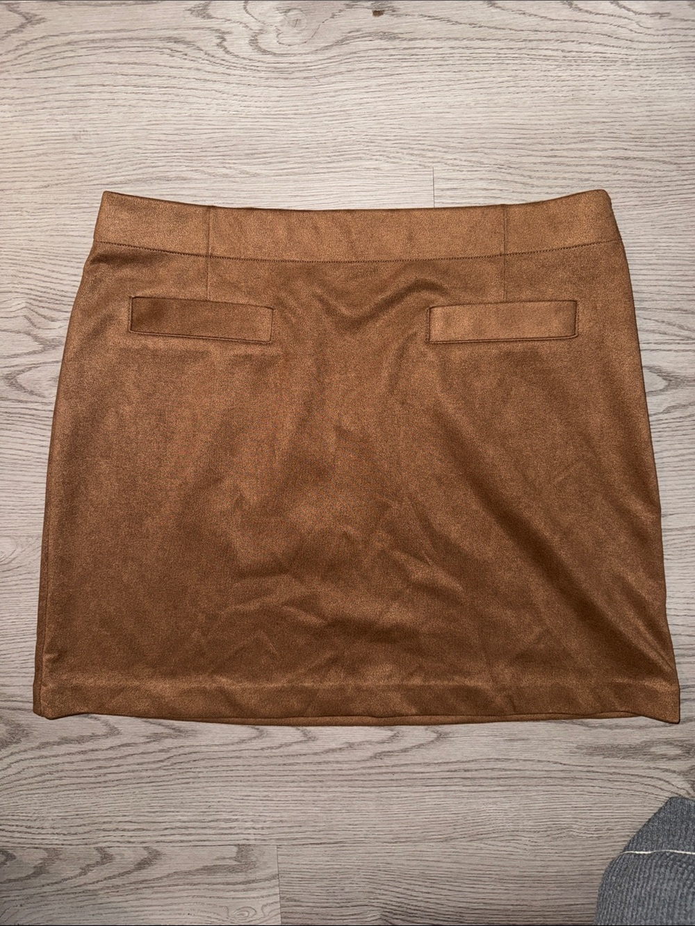 LC Lauren Conrad Tan Faux Suede Mini Skirt